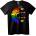 NOONEBRAND Тениска Дъга Любов Слънчоглед - L, Black