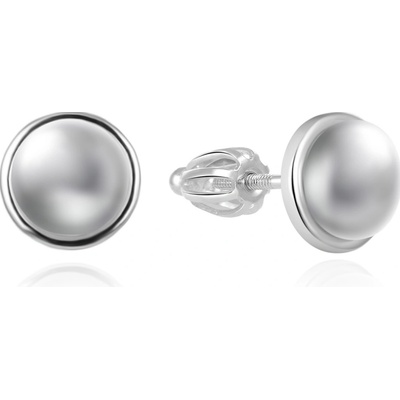 Agato Elegantní stříbrné náušnice s pravou perlou AGT-E185S-P
