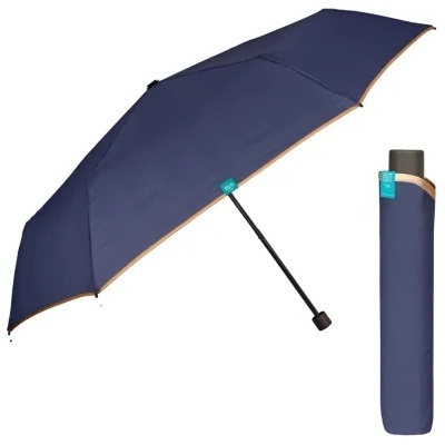 Дамски неавтоматичен Extraslim чадър Perletti Time 26323, Тъмносин