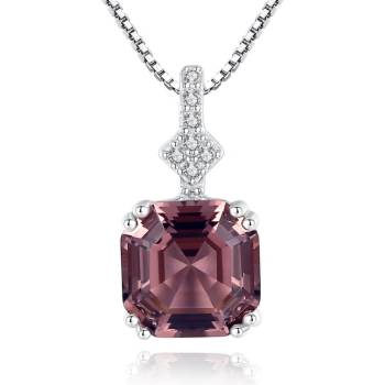 Silenti Jewelry Сребърно колие "Топаз" - Кафяв