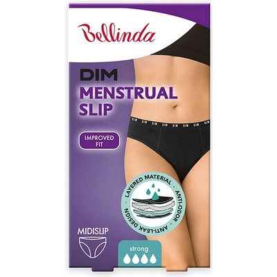 Bellinda Menstrual Slip Strong nočné i denné mentruačních nohavičky čierna šedá