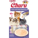 INABA Cat Churu Pyré kura s krevetami 4 x 14 g