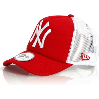 New Era 9Forty Trucker Clean T NY Scarlet White Cap