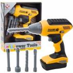 LEAN Toys Battery Powered Drill Driver 4 Interchangeable Bits LED Light