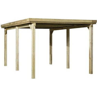 Weka Dřevěný přístřešek na auto 3 x 5 m 617 – Zboží Mobilmania