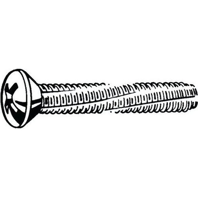 Závitořezný šroub se zápustnou hlavou čočkovitou s křížovou drážkou Phillips DIN 7516 EE-H Ocel Pozinkované M4X12 – Zboží Mobilmania