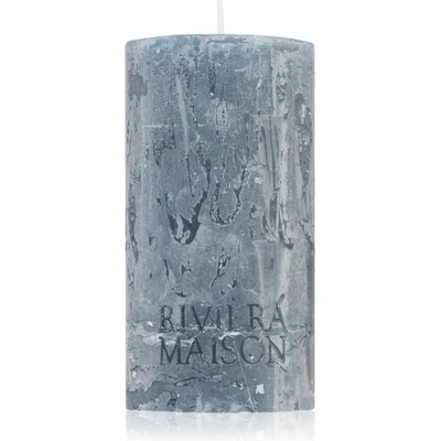 Rivièra Maison Pillar Candle Grey Blue свещ 7x13 см