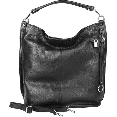 Gianni Conti Značková kožená kabelka na rameno i crossbody 706 černá