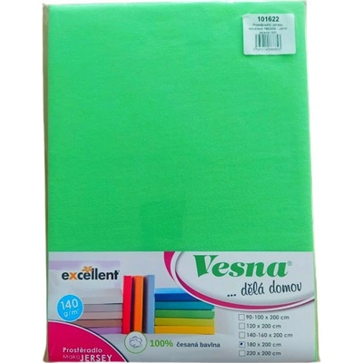 Vesna Prostěradlo mako bavlna jersey zelené 180x200