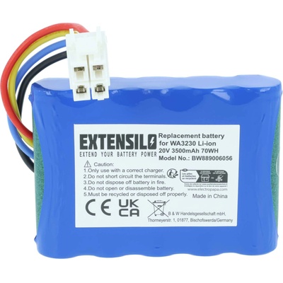 EXTENSILO Батерия за Worx Landxcape LX790 / LX791 / LX792, 20 V, 3, 5 Ah (889006056)