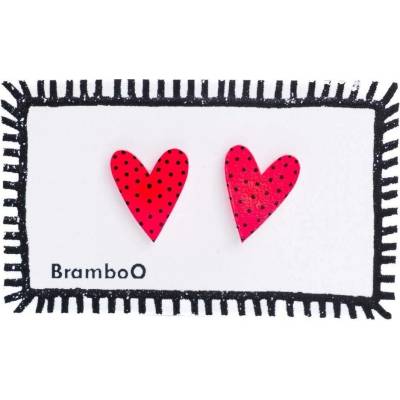Bramboo náušnice Srdce 28781