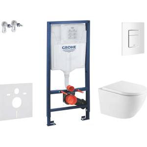 GROHE Rapid SL - Комплект за стенен монтаж, тоалетна Oudee и седалка softclose, бутон Skate Cosmopolitan, алпийско бяло SANI11BA3114 (SANI11BA3114)