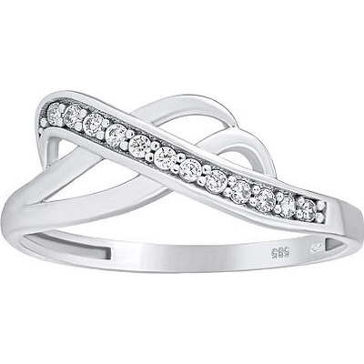 SILVEGO Zlatý prsten Mirel z bílého zlata s Brilliance Zirconia FNNNR102RGWW