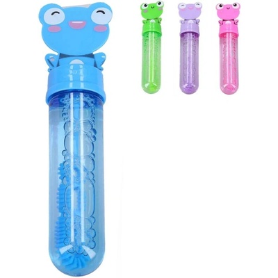 Bublifukovací hůlka žába 14cm dětský bublifukovač 4 barvy