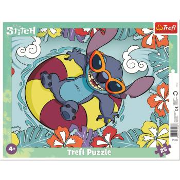 Trefl Пъзел в рамка Trefl от 25 части - Стич с пояс (31436)