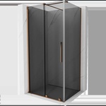 Mexen Velar плъзгаща се душ кабина 110 x 85 см, графит, розово злато - 871-110-085-41-60 (871-110-085-41-60)