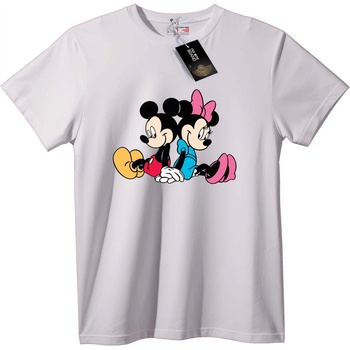NOONEBRAND Тениска Mickey & Minnie - 4XL, White