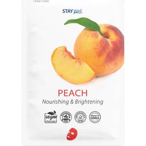 Stay Well Vegan sheet mask - PEACH Маска за лице дамски 23gr
