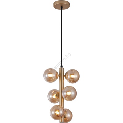 WOFI 6014-601W - LED Пендел VILLA 6xG9/3W/230V златист (W4400)