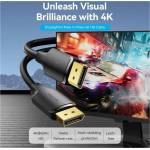 Vention Кабел Cable - Display Port v1.2 DP M / M Black 4K 1M - HAKBF (HAKBF) - tehnik