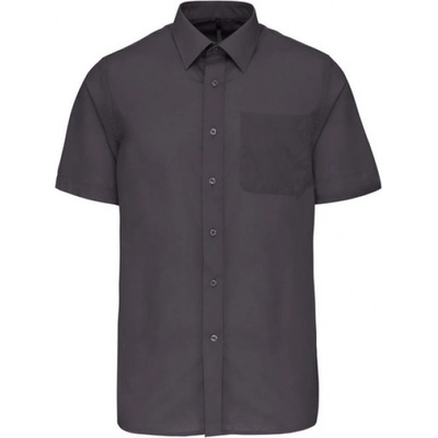 Kariban ACE pánska košeľa s krátkym rukávom tmavo sivá