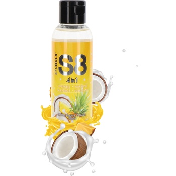 Stimul8 4in1 Dessert Kissable Warming Massage Lubricant Tropical Pina Colada Slush 125ml