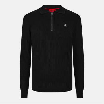 HUGO Горнище с цип HUGO Sastoro 1/4 Zip Top - Black 001