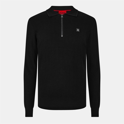 HUGO Горнище с цип HUGO Sastoro 1/4 Zip Top - Black 001