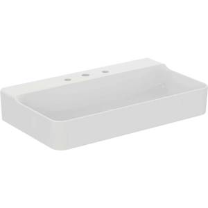 Ideal Standard Conca Ceram - Умивалник за монтаж върху плот 80x45 см, без преливник, с 3 отвора за смесител, бял T383001 (T383001)