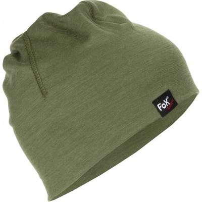 Beanie FoX merino Lite olivový