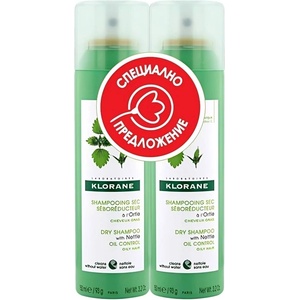 Klorane Nettle Комплект - Сух шампоан, 2 x 150 ml (Лимитирано) - ozone