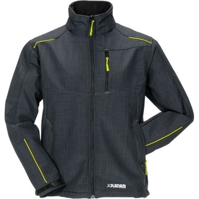 Planam OUTDOOR NEON softshellová bunda Sivá Zelená