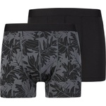 Stoic Мъжко синтетично термобельо Stoic TrosaSt. Boxer 2-Pack Boxer shorts - Ink Grey Aop / Black - размер 4XL (014-2412-0717)