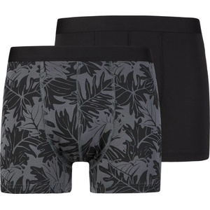 Stoic Мъжко синтетично термобельо Stoic TrosaSt. Boxer 2-Pack Boxer shorts - Ink Grey Aop / Black - размер 4XL (014-2412-0717)