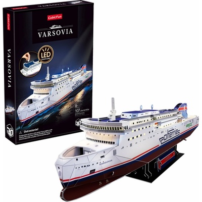 CubicFun 3D puzzle Svítící Trajekt Varsovia, Polferries 107 ks