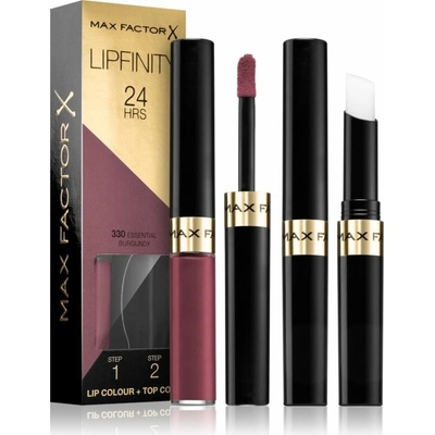 Max Factor Lipfinity 24HRS dlouhotrvající rtěnka s balzámem 330 Essential Burgundy 4,2 g