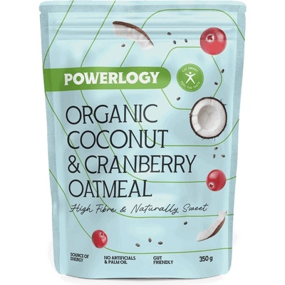 Powerlogy Organic Coconut & Cranberry Oatmeal 350 g
