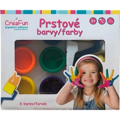 CreaFun prstové farby sada 6 ks 132 ml