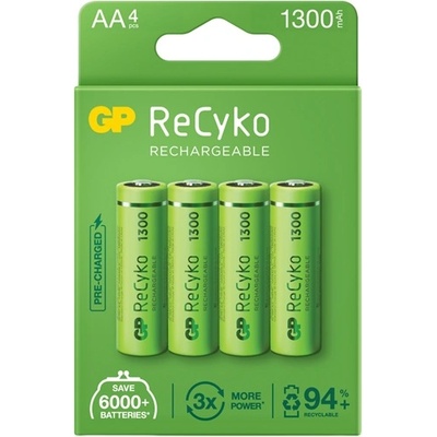 GP Batteries recyko акумулаторна батерия aa, 4бр. /опаковка (gprck130aa611c4)