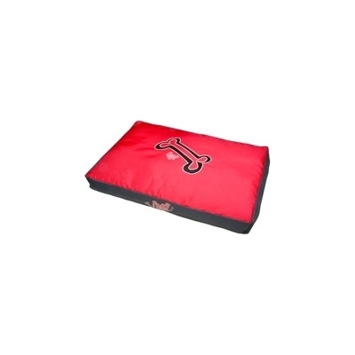 Rogz Flat Podz XL Red Bone -Меко легло/дюшече за кучета 12x86x129 см. черно-червен с кокалче