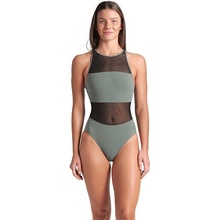 Arena Feel Women's Mesh Panels Vent Back Swimsuit