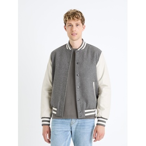 Celio Мъжки бомбър от вълна в кремаво и сиво от Celio Fuvarsi Celio | Siv | МЪЖЕ | S