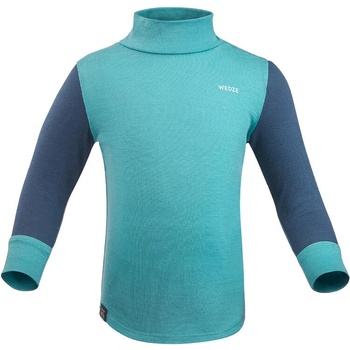 Lugik detské spodné tričko z vlny merino Meriwarm na lyžovanie a sánkovanie modrá
