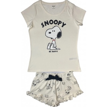 EPlus Snoopy dámske pyžamo krémové