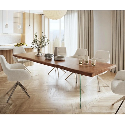 DELIFE Jídelní stůl Edge 300x100 cm XL akácie hnědá