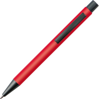 MACMA Пластмасова химикалка с метален клип, червен (00219-А-ЧЕРВЕН)