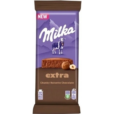 Milka Extra mliečna čokoláda s lieskovoorieškovým krémom 190 g