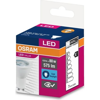 OSRAM Kрушка Osram LED, GU10, 6.9W, 230V, 575 lm, 6500K