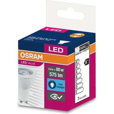 OSRAM Kрушка Osram LED, GU10, 6.9W, 230V, 575 lm, 6500K