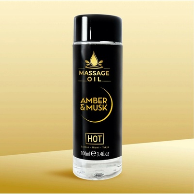HOT masážní olej pro péči o pleť ambra a pižmo 100 ml